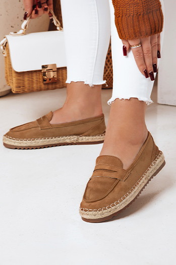 Espadryle damskie JUDANA kamelowe Dstreet ZY0639
