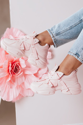 Sneakersy damskie na platformie VISTARUN różowe Dstreet ZY0651