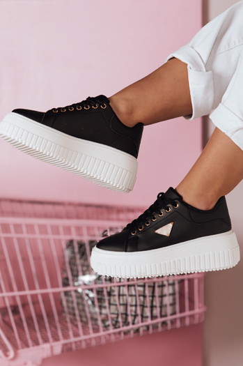Sneakersy damskie na platformie SNIKPIK czarne Dstreet ZY0654