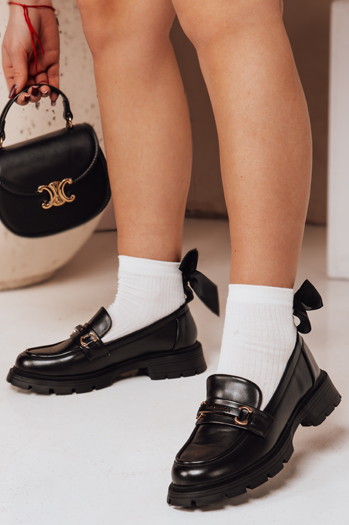 Mokasyny damskie MNIMNI czarne Dstreet ZY0660