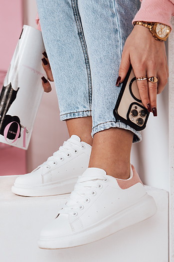 Sportowe sneakersy damskie DOMINI różowe Dstreet ZY0665