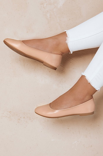 Baleriny damskie FRLINE beżowe Dstreet ZY0670