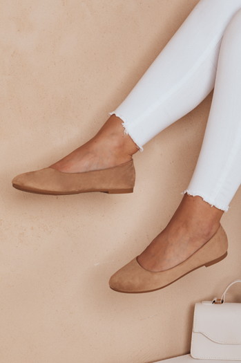 Baleriny damskie zamszowe MINIMALL khaki Dstreet ZY0672