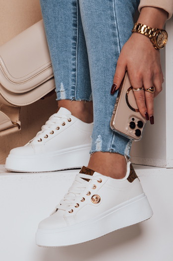 Sneakersy damskie na platformie RIFII khaki Dstreet ZY0686