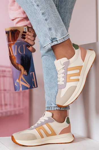 Sportowe sneakersy damskie RETRODA wielokolorowe Dstreet ZY0693