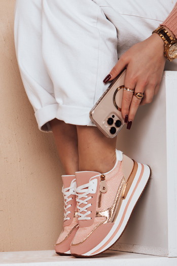 Sneakersy damskie LAVIMODA różowe Dstreet ZY0712