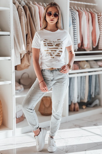 T-shirt damskie w serca MARISS biały Dstreet RY2739