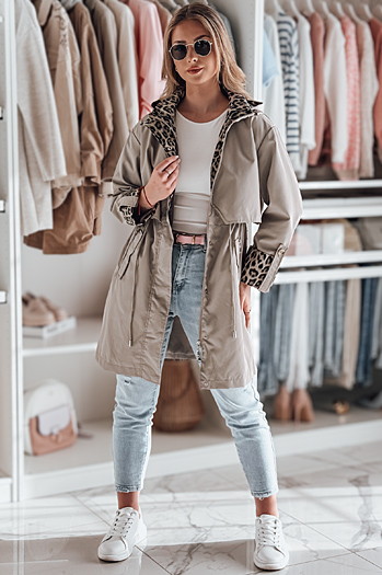 Kurtka damska parka przejściowa PANTER beżowa Dstreet TY4801