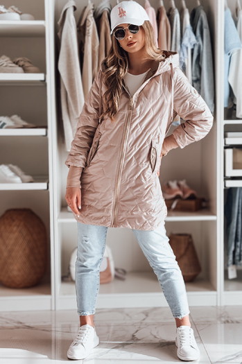 Kurtka damska pikowana przejściowa LIVIANA różowa Dstreet TY4806