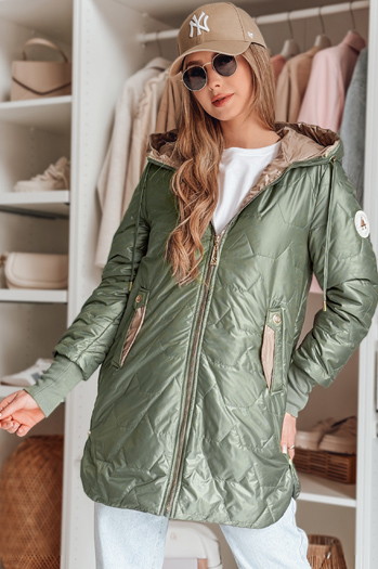 Kurtka damska pikowana przejściowa LIVIANA zielona Dstreet TY4809