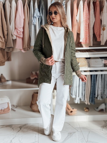 Kurtka damska przejściowa z kapturem LUMERA zielona Dstreet TY4816