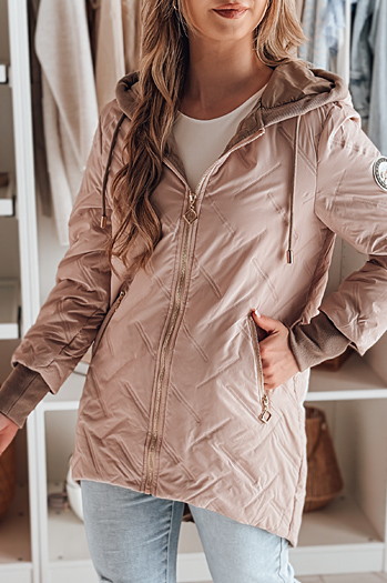 Kurtka damska przejściowa z kapturem LUMERA różowa Dstreet TY4817