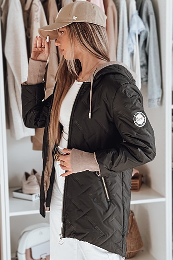 Kurtka damska przejściowa z kapturem LUMERA czarna Dstreet TY4818