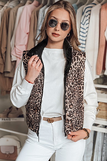 Krótka kamizelka damska dwustronna CHIPUFF czarna Dstreet TY4822