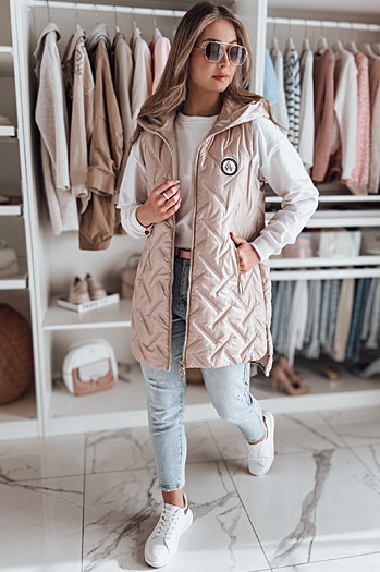 Kamizelka damska przejściowa pikowana GRANDI różowa Dstreet TY4828