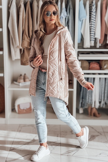 Kurtka damska przejściowa pikowana ROSSANA różowa Dstreet TY4830