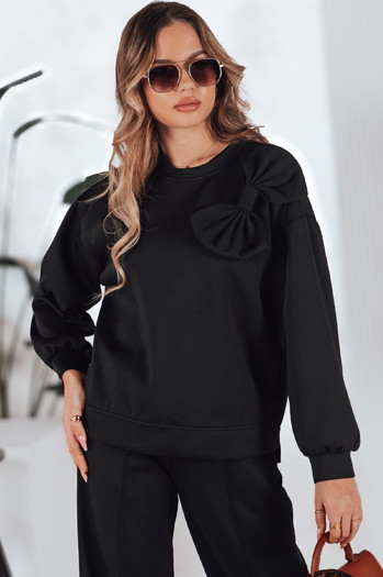 Komplet dresowy damskie masełko oversizowy DRESOVA czarny Dstreet AY1133