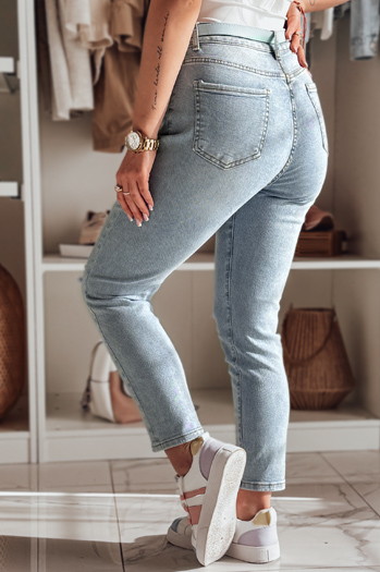 Spodnie damskie jeansowe slim fit STEFANIA niebieskie Dstreet UY2420