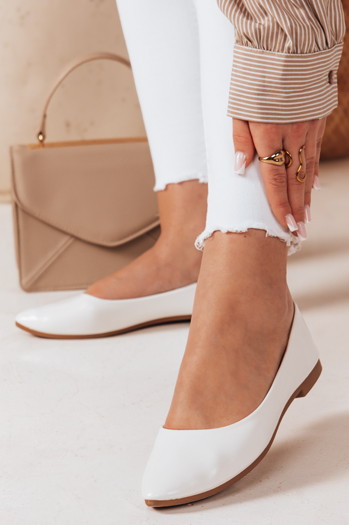 Baleriny damskie w szpic ILLARI biały Dstreet ZY0773