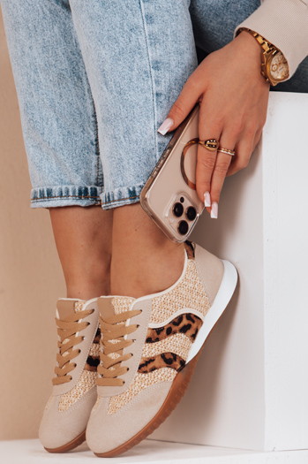 Sportowe sneakersy damskie INFAMES panterka Dstreet ZY0784