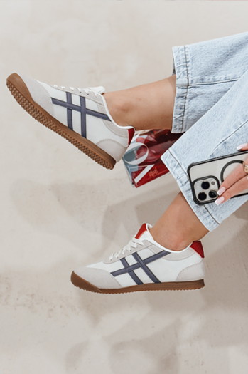 Sportowe sneakersy damskie RUNLUX czerwone Dstreet ZY0789