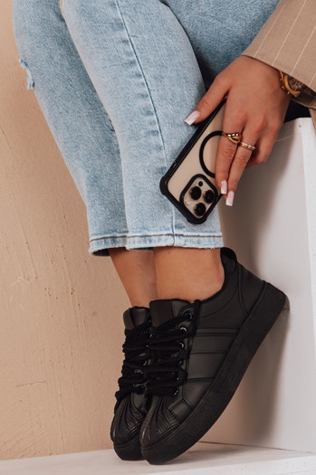 Sportowe sneakersy damskie SNEAKI czarne Dstreet ZY0823