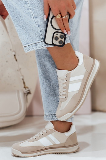 Sportowe sneakersy damskie RAVIOS beżowe Dstreet ZY0829