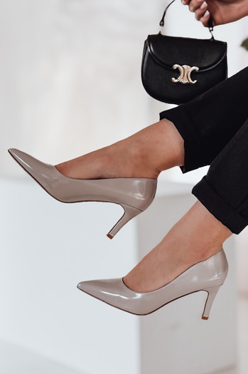 Szpilki damskie na wysokim obcasie STILETTU szare Dstreet ZY0839