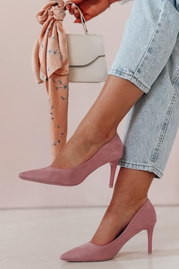 Szpilki damskie na obcasie LAVENZA fioletowe Dstreet ZY0840