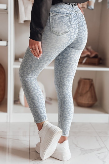 Spodnie damskie jeansowe skinny z paskiem FELINA niebieskie Dstreet UY2474