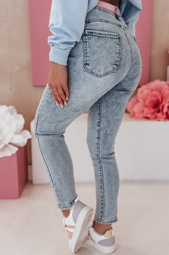 Spodnie damskie slim fit jeansowe SKINNEX niebieskie Dstreet UY2476