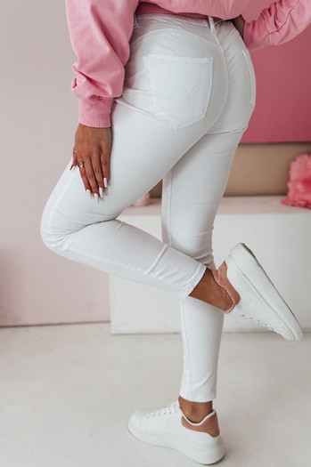 Spodnie damskie jeansowe FURY białe Dstreet UY2500