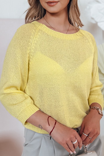 Sweter damski one size oversize SOFTICAN żółty Dstreet MY2435
