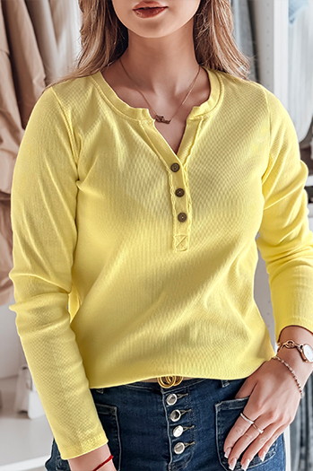 Long sleeve damski one size FELORIA żółty Dstreet RY2778