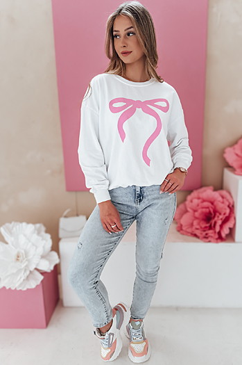 Bluza damska one size oversize SOFTTIE biała Dstreet BY1358