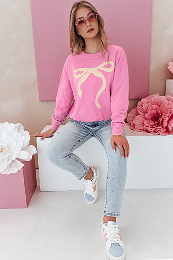 Bluza damska one size oversize SOFTTIE różowa Dstreet BY1375