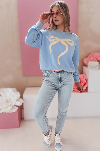 Bluza damska one size oversize SOFTTIE błękitna Dstreet BY1377