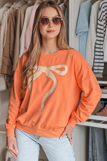 Bluza damska one size oversize SOFTTIE pomarańczowa Dstreet BY1378