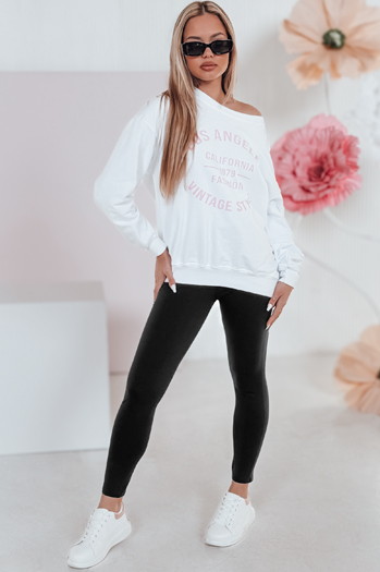 Legginsy damskie z wysokim stanem SOFLEGG czarne Dstreet UY2510