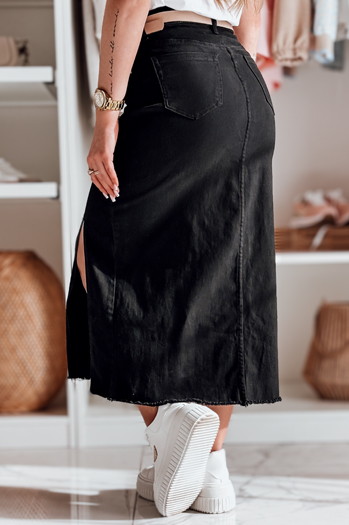Spódnica jeansowa midi z rozcięciem MIDILEXU niebieska Dstreet CY0488