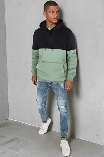 Bluza męska basic z kapturem czarna Dstreet BX5879