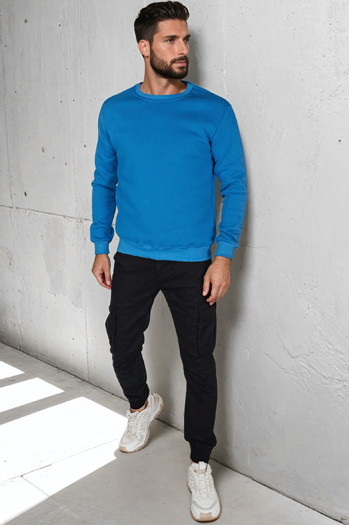 Bluza męska basic niebieska Dstreet BX5883