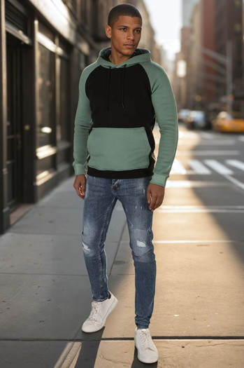 Bluza męska basic z kapturem czarna Dstreet BX5896