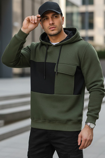 Bluza męska z kapturem khaki Dstreet BX5913