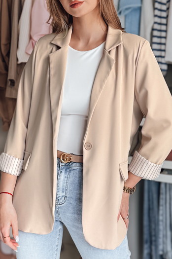 Marynarka damska one size oversize RESIDAL ciemnobeżowa Dstreet PY0120