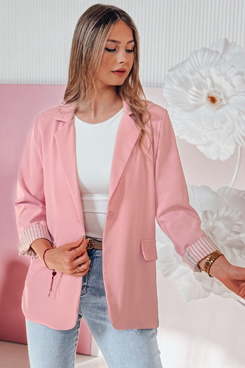 Marynarka damska one size oversize RESIDAL różowa Dstreet PY0123