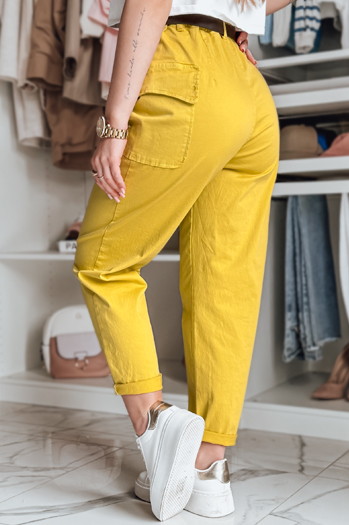 Spodnie damskie baggy GOTRENDI musztardowe Dstreet UY2527