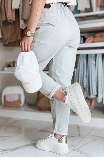 Spodnie damskie baggy GOTRENDI jasnoszare Dstreet UY2529