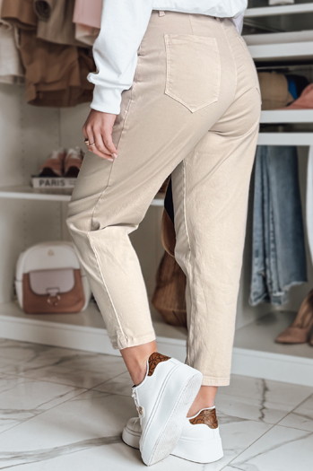Spodnie damskie chinosy CHINOSKA jasnobeżowe Dstreet UY2557