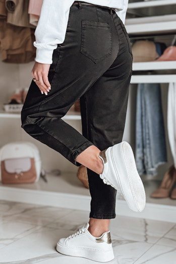 Spodnie damskie chinosy CHINOSKA czarne Dstreet UY2560